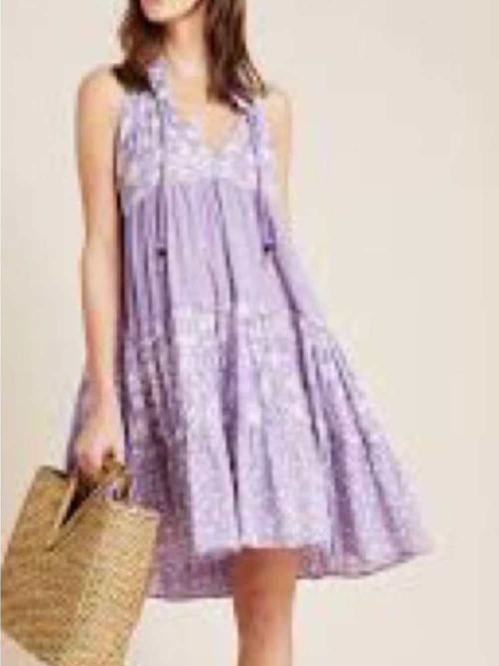 Anthropologie Ro’s Garden Sophia Tiered Ruffle Dress XS Pink
